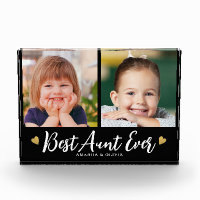 Best Aunt Ever Gold Heart Keepsake Black 2 Collage