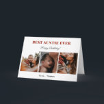 best aunt ever happy birthday photo collage cute  card<br><div class="desc">cute photo card for your aunty,  3 photos in the front and one inside. fully customizable! Plus a sweet message inside!</div>