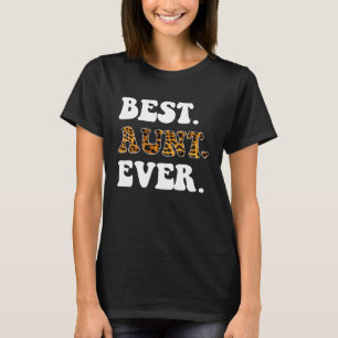 Best Aunt Ever Leopard Auntie Mother's Day T-Shirt