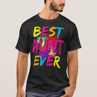 Best Aunt Ever Matching Family Colourful Mothers D T-Shirt