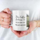 Best Aunt Ever Personalized Photo Coffee Mug<br><div class="desc">Give the best aunt ever a fun gift with this custom photo mug. Easily personalize with a favorite family photograph of her nieces and nephews. You can personalize "This Coffee Belongs to" to her favorite hot beverage (e.g., tea, drink, etc.) and "Best Aunt Ever" to something similar in length and...</div>