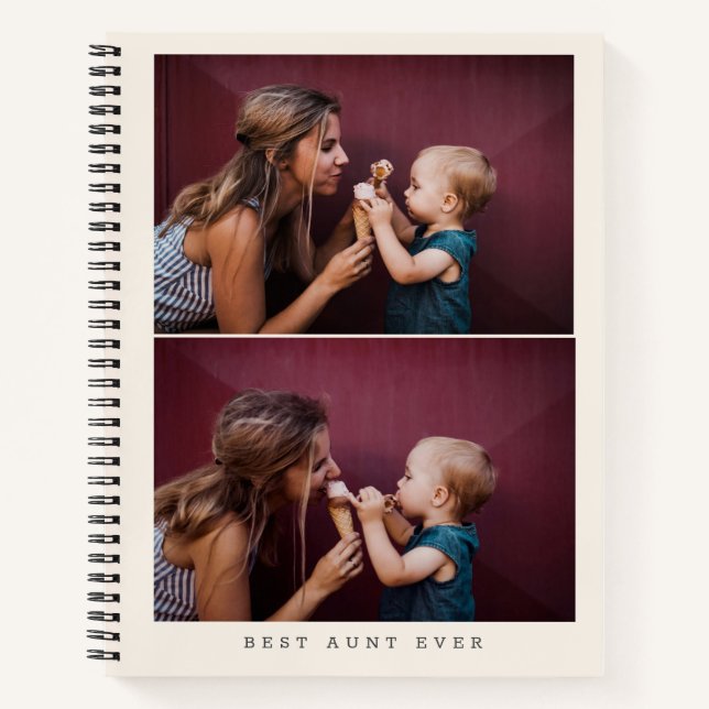 Best Aunt Ever Personalized Photo Keepsake Gift Notebook (Front)