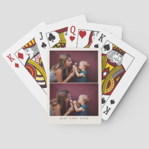 Best Aunt Ever Personalized Photo Keepsake Gift Playing Cards