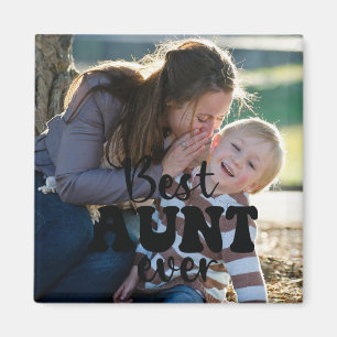 Best Aunt Ever Personalized Photo Magnet