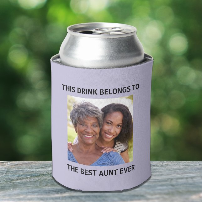 Best Aunt Ever Photo Purple Can Cooler (Creator Uploaded)