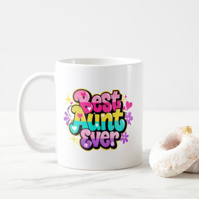 Best Aunt Ever (Style 3) Coffee Mug (With Donut)