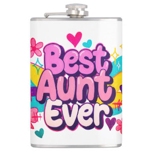 Best Aunt Ever (Style 5) Hip Flask