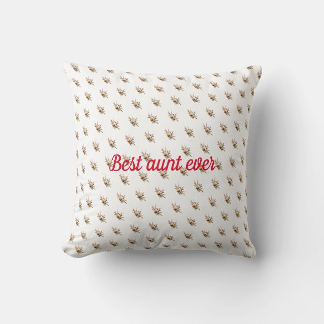 Best aunt ever throw pillow (Front)