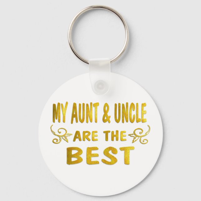 Best Aunt & Uncle Keychain (Front)