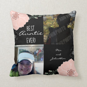 Best Auntie Ever Photo Throw Pillow