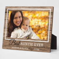 Best Auntie Ever Rustic Wood 8 X 10 Photo