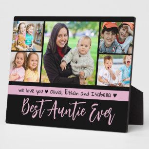  Best Auntie Ever We Love You 5 Photo Collage   Plaque