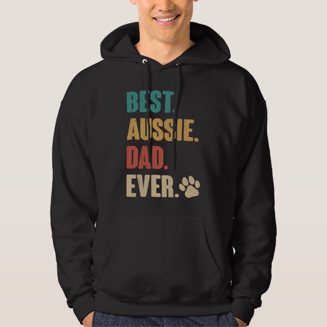 Best Aussie Dad  Australian Shepherd Dog Hoodie (Front)