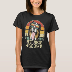 Best Aussie Dad Ever Vintage Australian Shepherd D T-Shirt