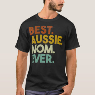 Best Aussie Mom Ever Retro Australian Shepherd Dog T-Shirt