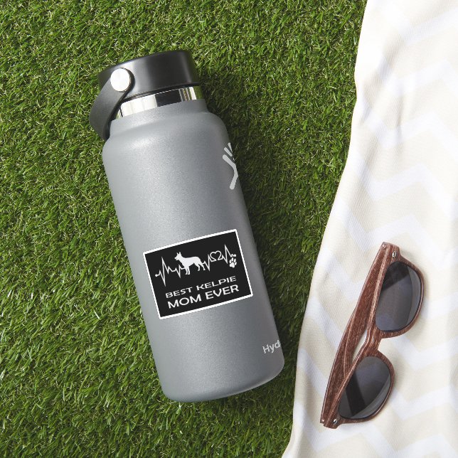 Best Australian Kelpie Mom Ever EKG Line (HydroFlask Insitu)