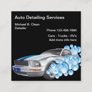 Best Auto Detailing Square Business Card