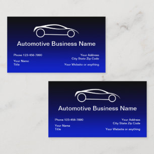 Best Automotive Double Side Business Card Template