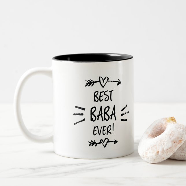 Best Baba Ever Two-Tone Coffee Mug (With Donut)