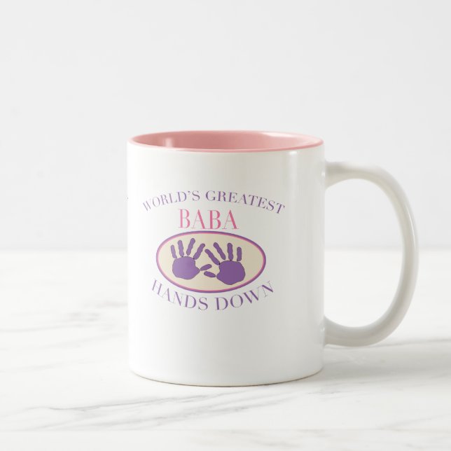 Best Baba Hands Down T-shirt Two-Tone Coffee Mug (Right)