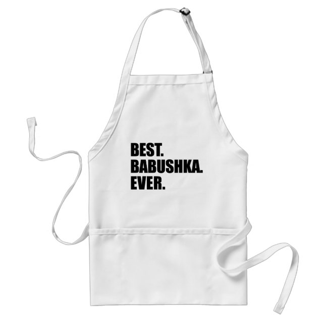 Best Babushka Ever Russian Grandmother Apron (Front)
