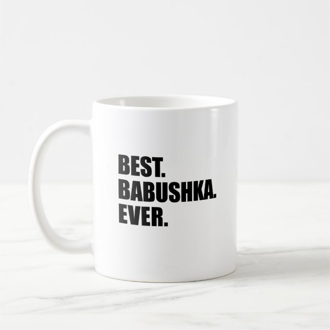 Best Babushka Ever Russian Grandmother Mug (Left)