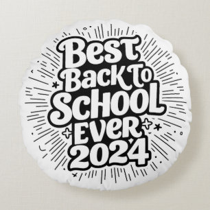 Best Back To School Ever 2024 Design Round Pillow