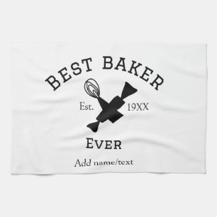 Best baker ever add name text baking est year cook kitchen towel