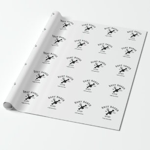 Best baker ever add name text baking est year cook wrapping paper