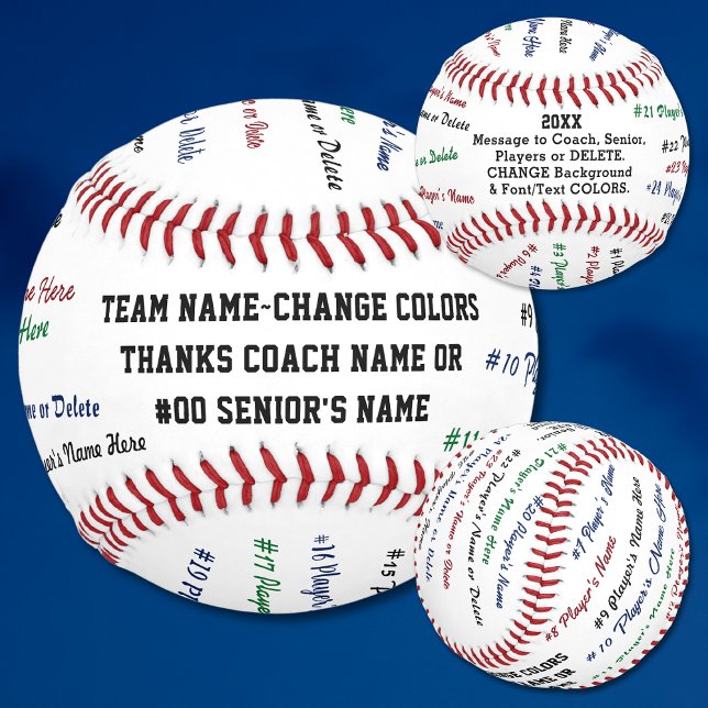 Best Baseball Coach Gifts, Senior Baseball Gifts,  (Personalized Baseball Ball, Gifts for baseball coaches. Team mom gift ideas baseball. Baseball gifts)