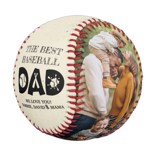 Best Baseball Dad Create Your Own Photo Baseball (Angled)