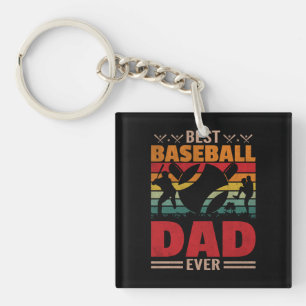 Best Baseball Dad Ever Keychain