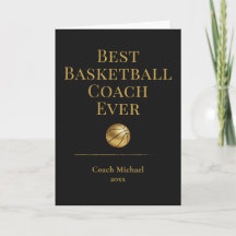 Best Basketball Coach Ever Elegant Black Gold Gift