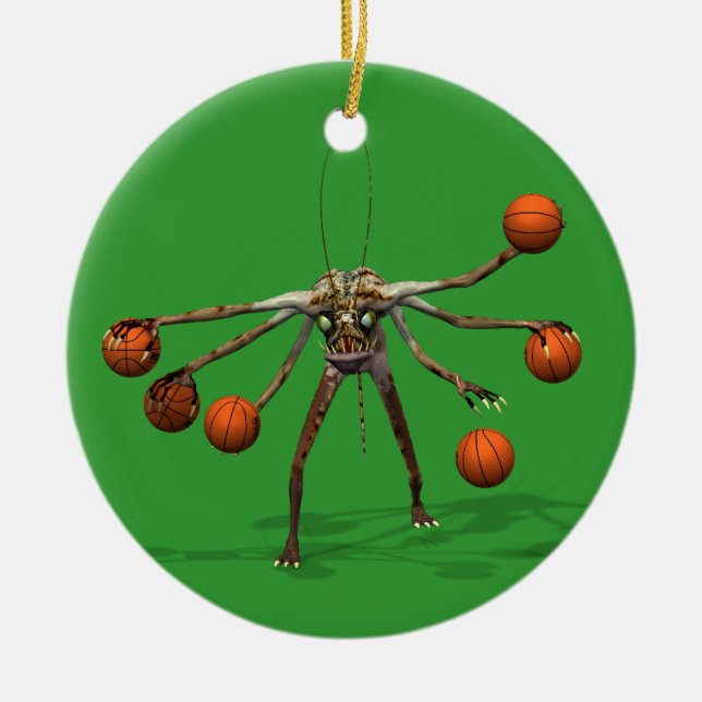 Best Basketball Dribbler Ceramic Ornament (Front)