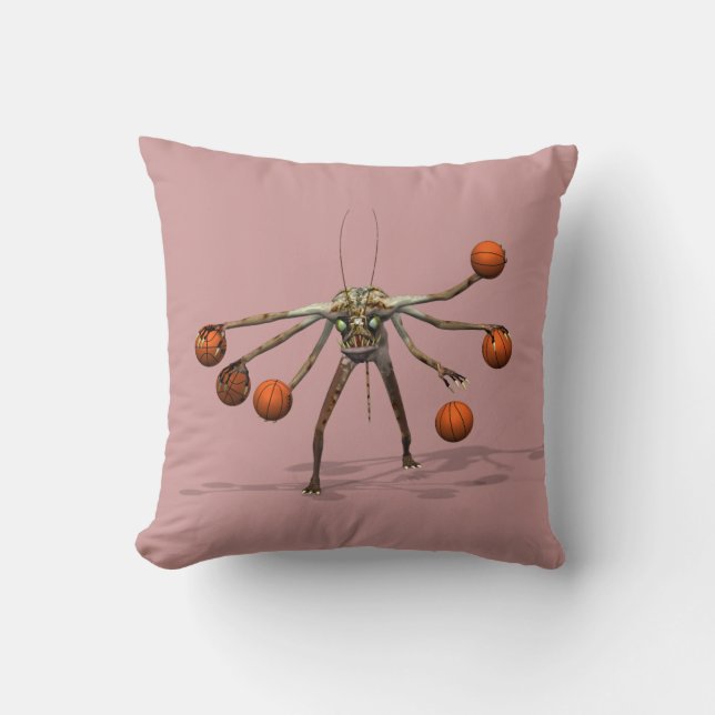 Best Basketball Dribbler Throw Pillow (Front)