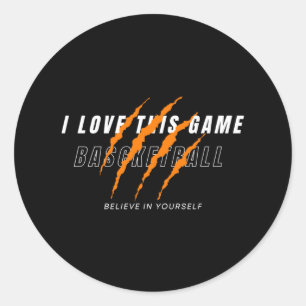 Best Basketball Lovers Classic Round Sticker