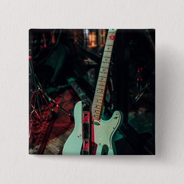 Best Bassist Ever 2 Inch Square Button (Front)