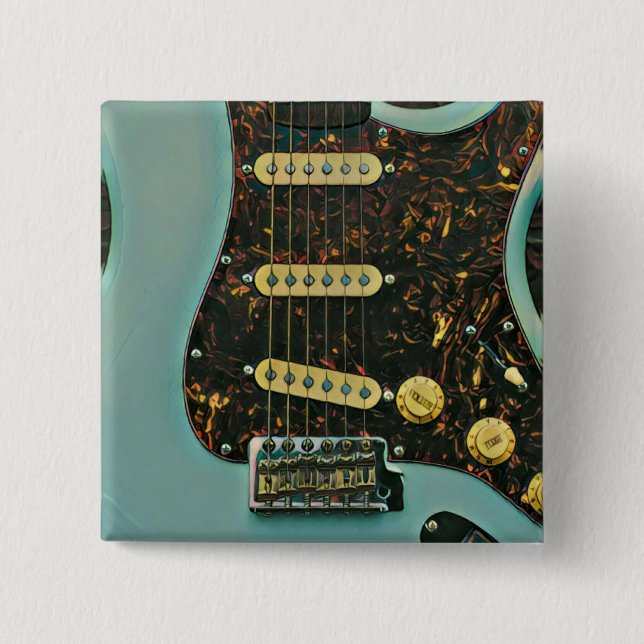 Best bassist ever 2 inch square button (Front)