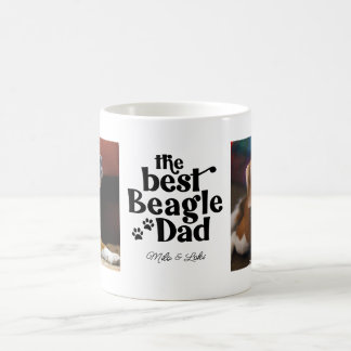 Best Beagle Dad 2 Photo Template  Coffee Mug