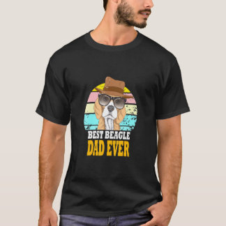 Best Beagle Dad Ever Dogs Retro Puppy Sunglasses H T-Shirt