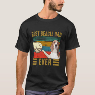 Best Beagle Dad Ever Retro Vintage Beagle Fathers  T-Shirt
