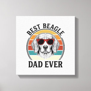 Best Beagle Dad Ever Vintage Beagle Shirt Design_1 Canvas Print