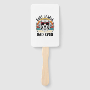 Best Beagle Dad Ever Vintage Beagle Shirt Design_1 Hand Fan