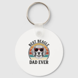 Best Beagle Dad Ever Vintage Beagle Shirt Design_1 Keychain