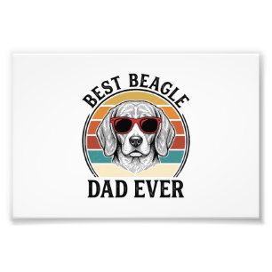 Best Beagle Dad Ever Vintage Beagle Shirt Design_1 Photo Print