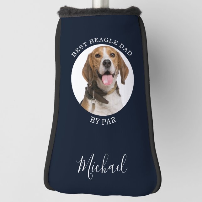 Best Beagle Dog Dad Birthday Pet Photo Personalize Golf Head Cover (Rotate 90)