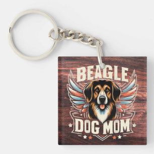Best Beagle Dog Mom Ever - Beagle Dog Lover Gift Keychain