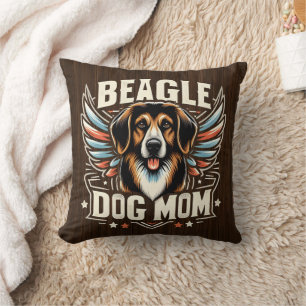 Best Beagle Dog Mom Ever - Beagle Dog Lover Gift Throw Pillow