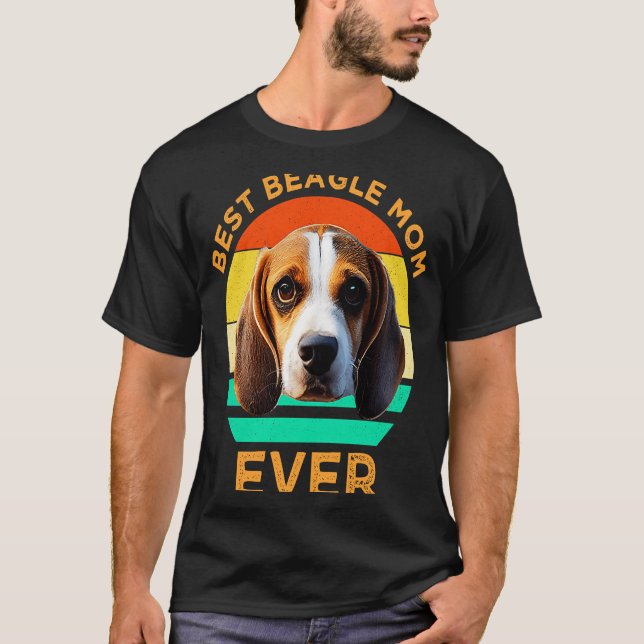 Best Beagle Mom Ever Cute Beagle Dog T-Shirt (Front)