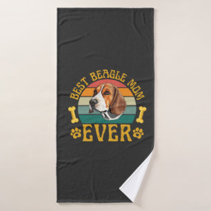 Best Beagle Mom Ever, Funny Beagle Dog Canine Bath Towel